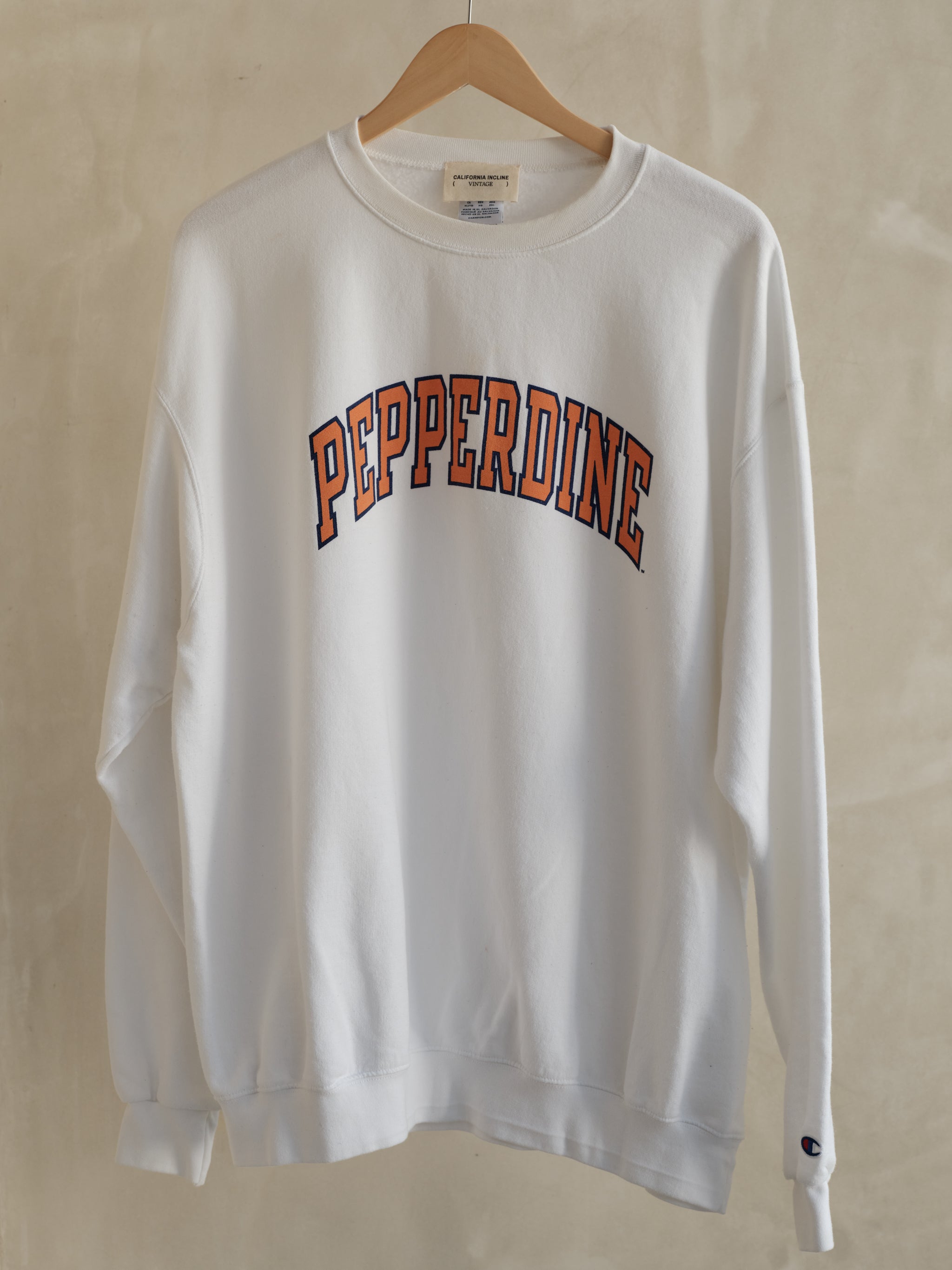 Vintage Pepperdine Sweatshirt - White/Orange