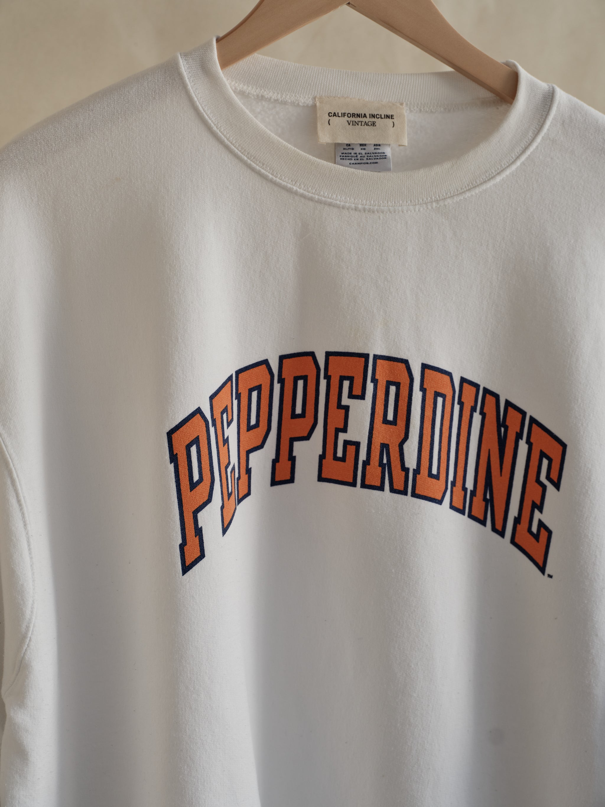 Vintage Pepperdine Sweatshirt - White/Orange