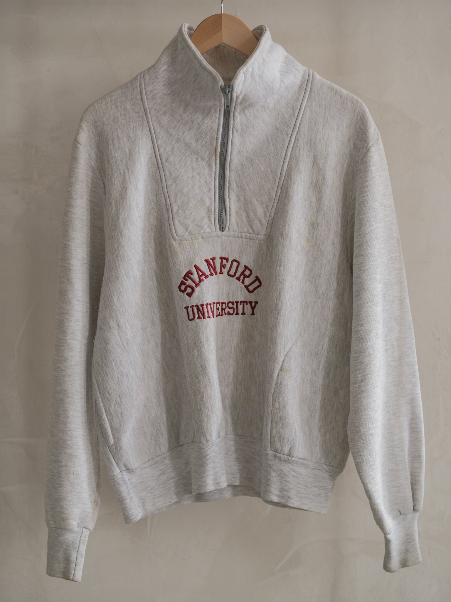 Vintage Stanford University Half Zip - Gray
