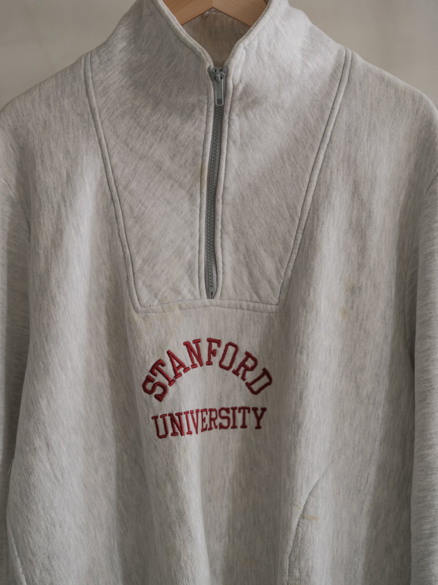 Vintage Stanford University Half Zip - Gray