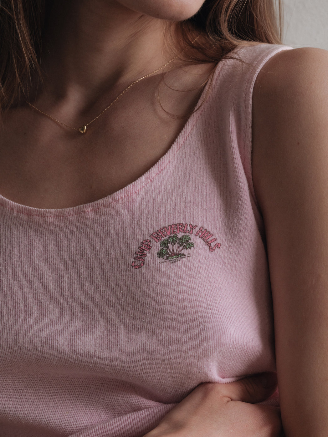 Vintage Camp Beverly Hills Tank - Pink
