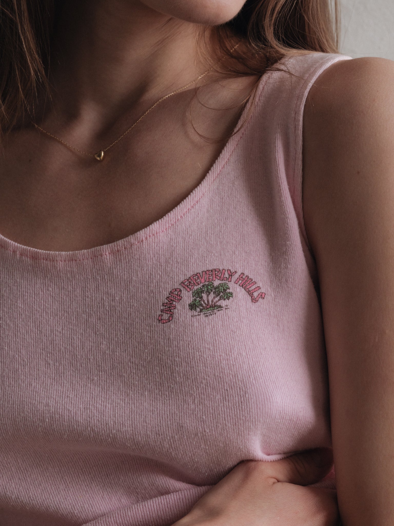 Vintage Camp Beverly Hills Tank - Pink