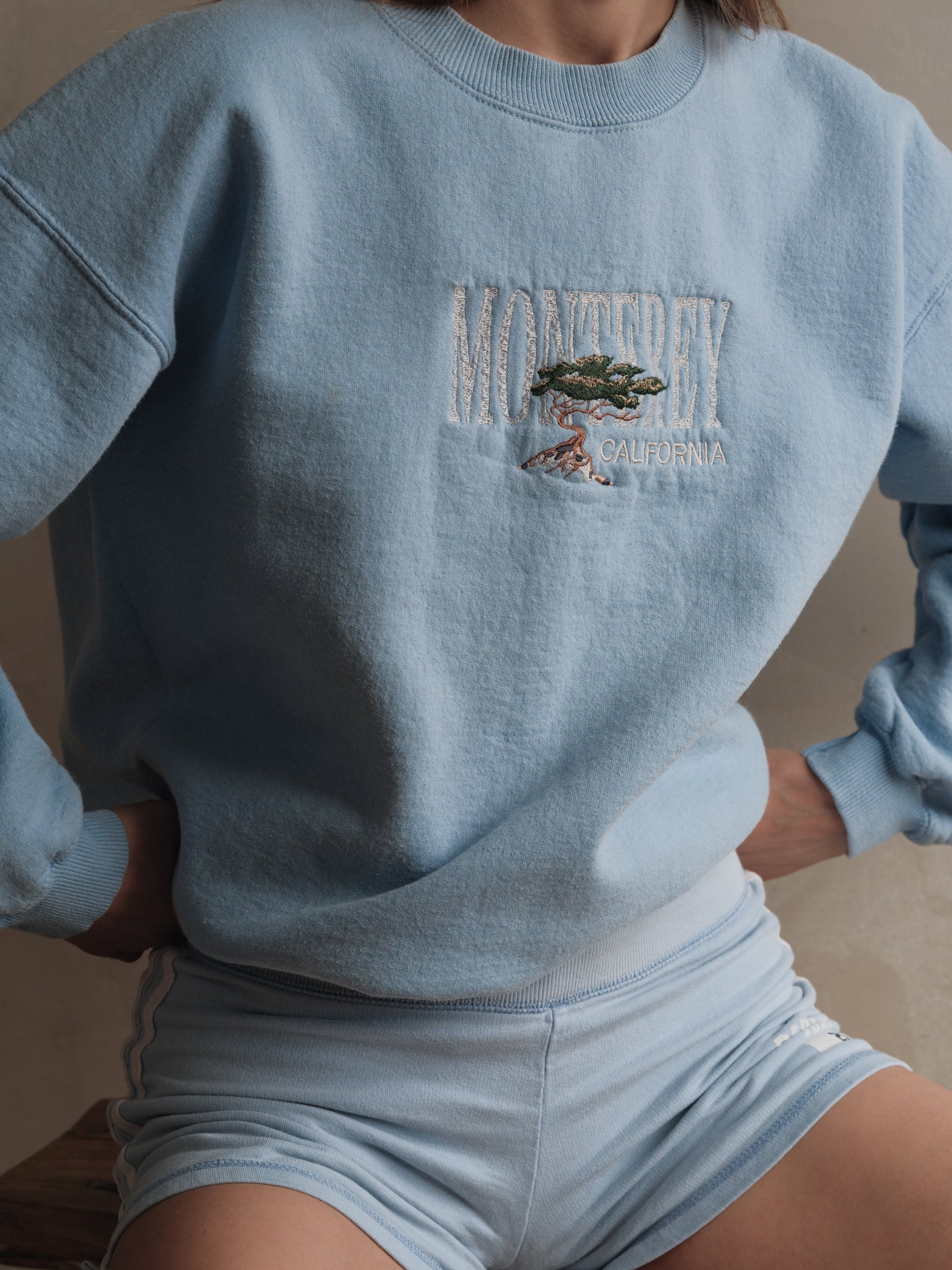 Vintage Monterey Sweatshirt - Baby Blue