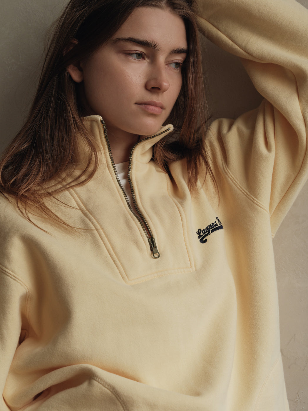 Vintage Laguna Beach Half Zip - Yellow